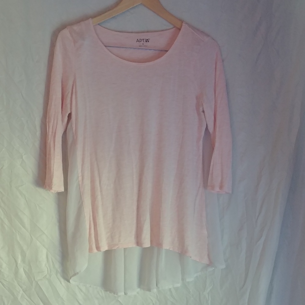 APT. 9 | Pink 3/4 Sleeve Shirt